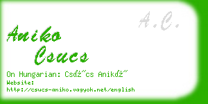 aniko csucs business card